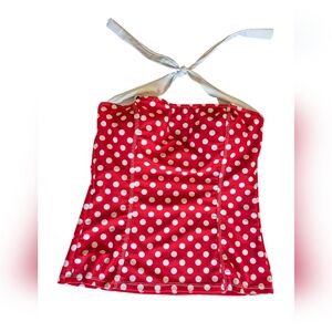 Popina “Grace Kelly” Tankini  swimsuit sz MED red/white polka dots